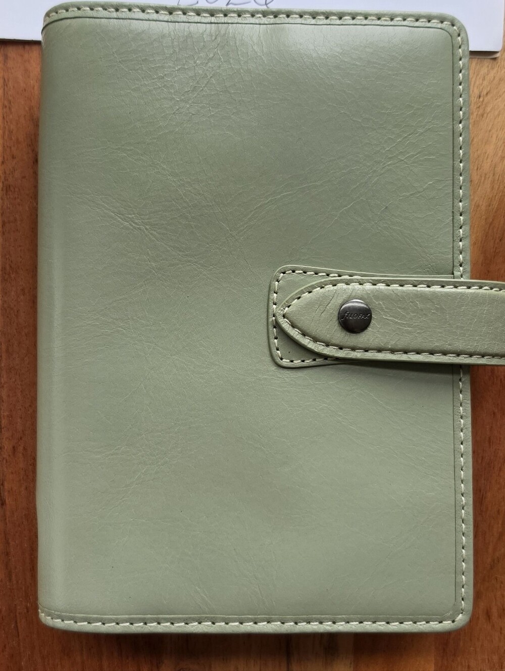Leather Folio Organizer - Sage Green